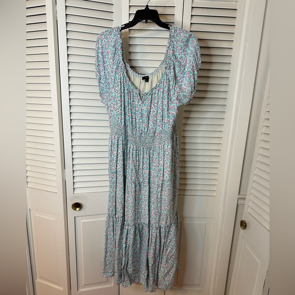 J. Crew Floral Off the Shoulder Midi Dress size 24
